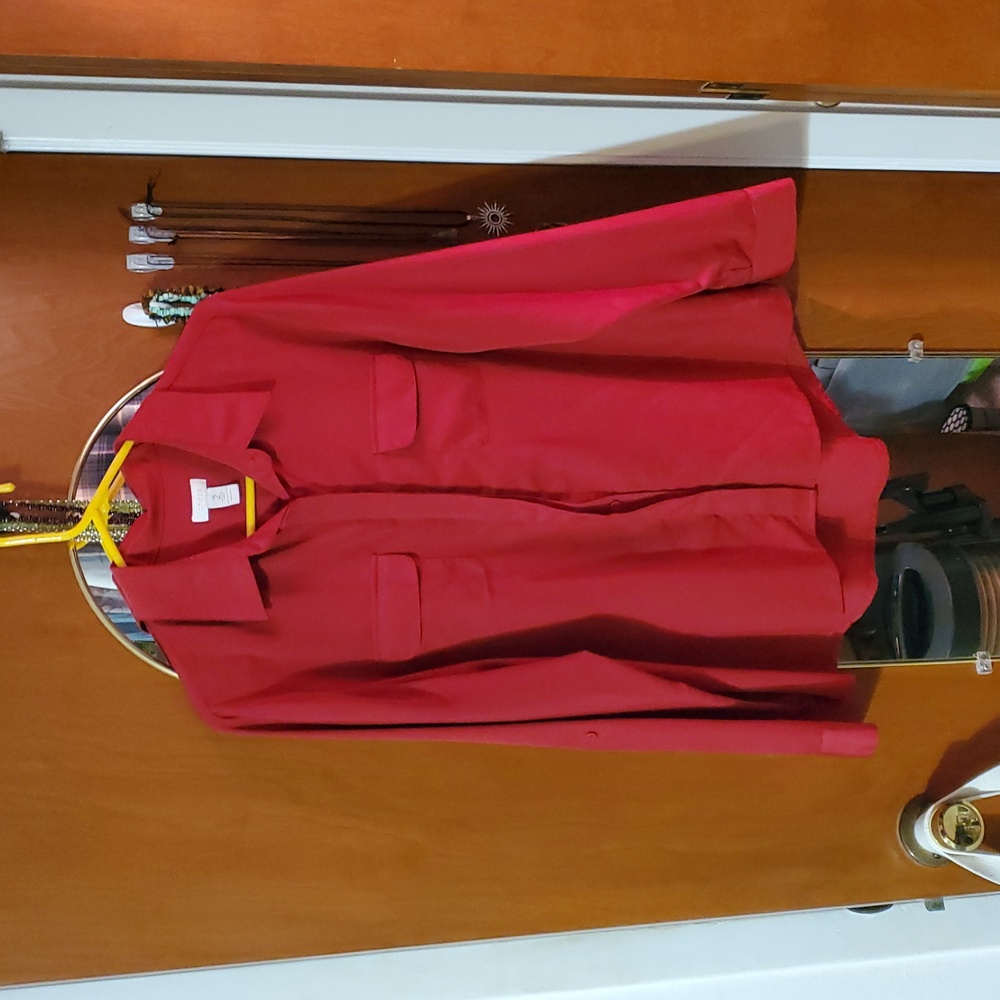 Chico's Women's Front Button Shirt in Red